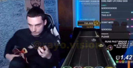 Streamer logra Full Combo imposible en Guitar Hero al 200% de velocidad y revienta las redes