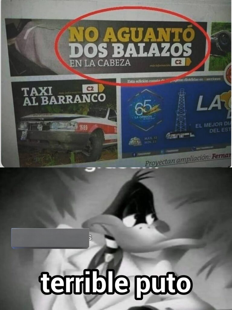 Terrible Puto no aguanta dos balazos en la cabeza.
